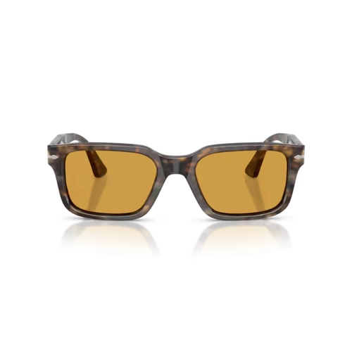 Óculos de Sol Persol 0PO3272S 12485355 Acetato Marrom Mesclado com lentes na cor Amarelo