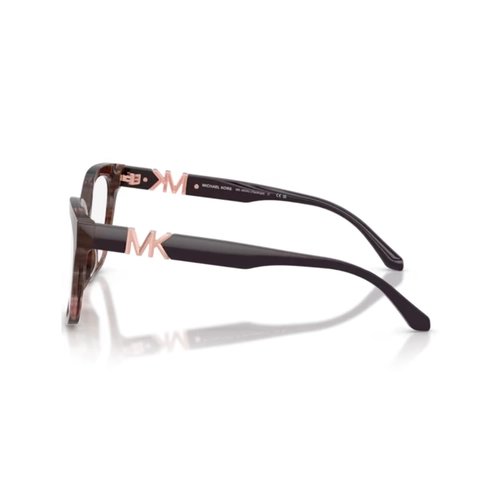 Óculos de Grau Michael Kors 0MK4203U 3175 55 Acetato Rosa e Marrom Mesclado