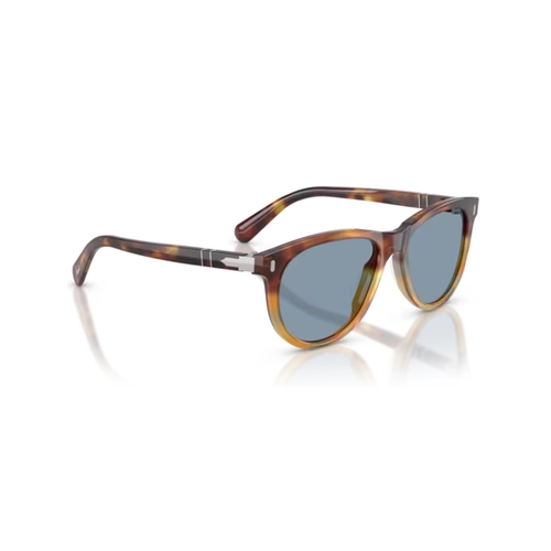 Óculos de Sol Persol 0PO3408S 11585653 Acetato Marrom Mesclado com lentes na cor Azul