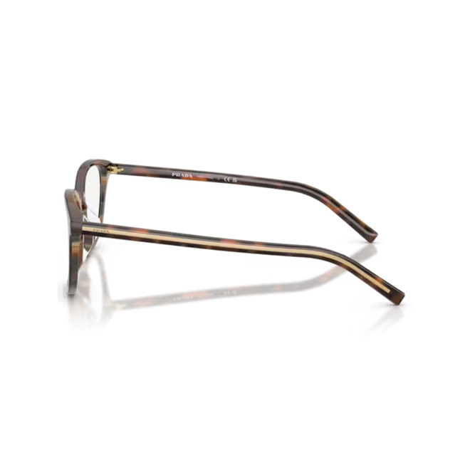 Óculos de Grau Prada 0PR D14VD 20P1O152 Acetato Cereja e Marrom Mesclado 3