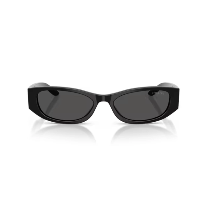 Óculos de Sol Prada 0PR D22S 16K08Z54 Acetato Preto com lentes na cor Cinza Escuro 2