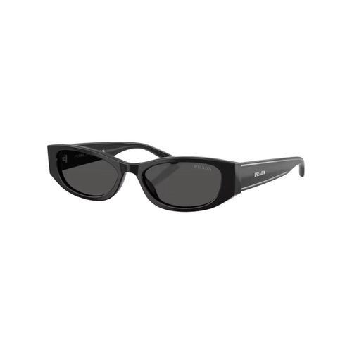 Óculos de Sol Prada 0PR D22S 16K08Z54 Acetato Preto com lentes na cor Cinza Escuro