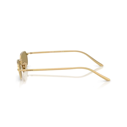 Óculos de Sol Prada 0PR D58S 5AK70G51 Metal Dourado com lentes na cor Verde Oliva