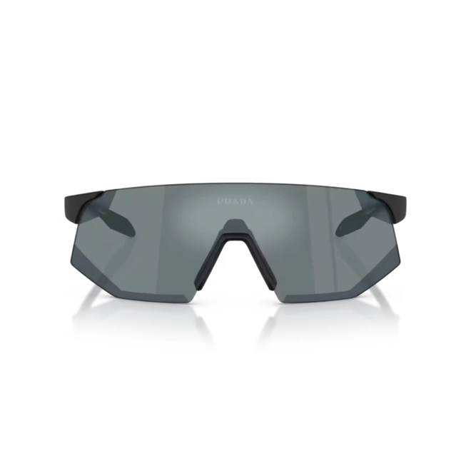Óculos de Sol Prada Linea Rossa 0PS C03SU 12P5L042 Acetato Preto Fosco com lentes na cor Cinza Espelhado 2
