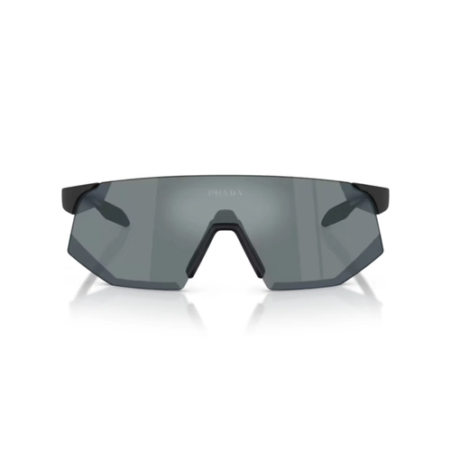 Óculos de Sol Prada Linea Rossa 0PS C03SU 12P5L042 Acetato Preto Fosco com lentes na cor Cinza Espelhado