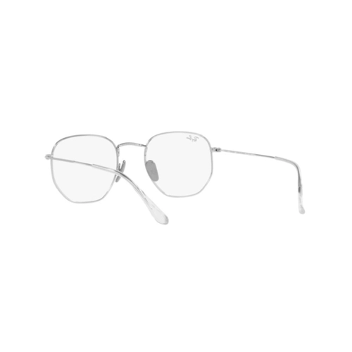 Óculos de Grau Ray-Ban Hexagonal 0RX8148V 1224 54 Titânio Prata