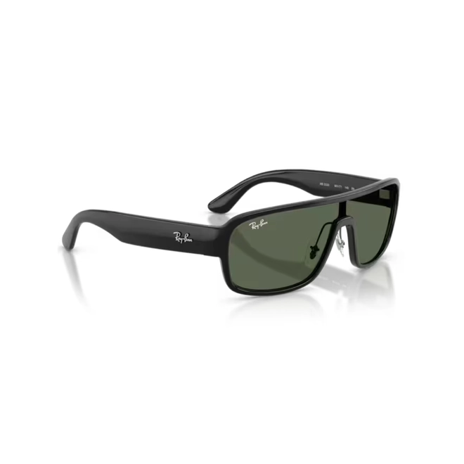 Óculos de Sol Ray-Ban 0RB2233 901/7129 Propionato Preto Polido com lentes na cor Verde Escuro 3