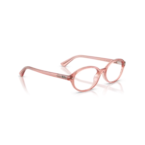 Óculos de Grau Ray-Ban 0RX7273L 8535 52 Propionato Rosa Transparente Polido