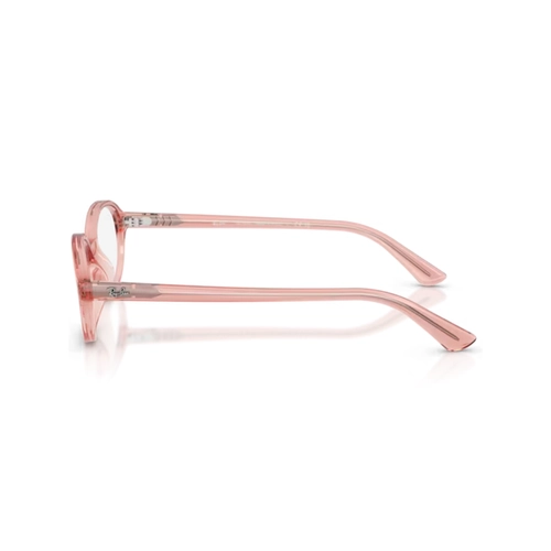 Óculos de Grau Ray-Ban 0RX7273L 8535 52 Propionato Rosa Transparente Polido