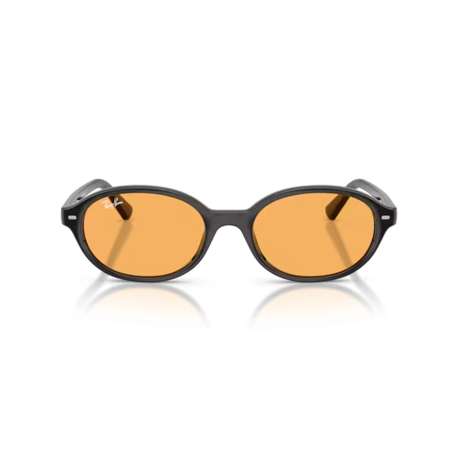 Óculos de Sol Ray-Ban 0RB4482L 66778552 Acetato Preto com lentes na cor Amarelo 2