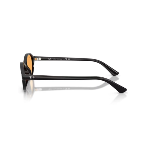 Óculos de Sol Ray-Ban 0RB4482L 66778552 Acetato Preto com lentes na cor Amarelo
