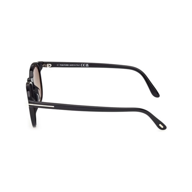 Óculos de Sol Tom Ford FT1302_5001B Acetato Preto com lentes na cor Marrom e Cinza Degradê 3