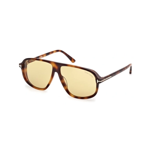 Óculos de Sol Tom Ford FT1208_6153E Acetato Marrom Mesclado com lentes na cor Marrom