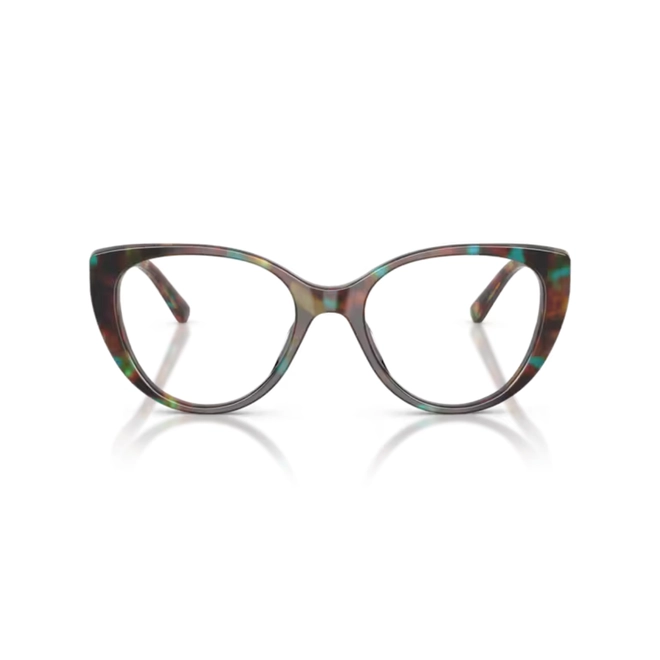 Óculos de Grau Tory Burch 0TY2177U 2046 52 Acetato Marrom e Azul Mesclado 2