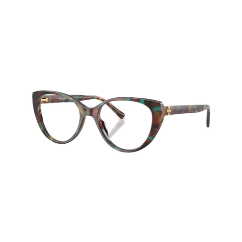 Óculos de Grau Tory Burch 0TY2177U 2046 52 Acetato Marrom e Azul Mesclado