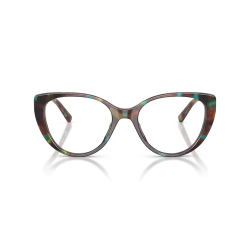 Óculos de Grau Tory Burch 0TY2177U 2046 52 Acetato Marrom e Azul Mesclado