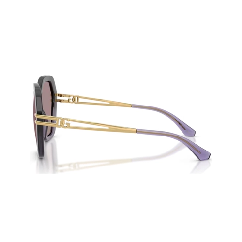 Óculos de Sol Dolce & Gabbana 0DG6210 3494LA56 Acetato Violeta Degradê com lentes na cor Violeta