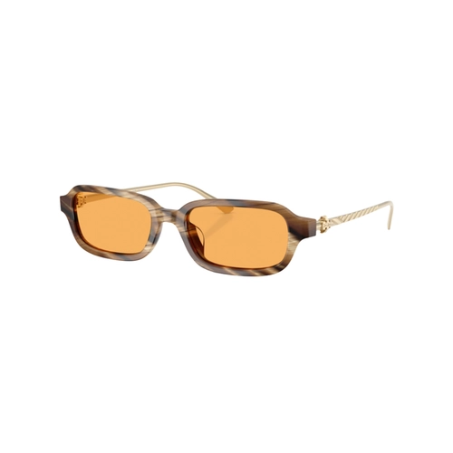 Óculos de Sol Tory Burch 0TY7243U 20938553 Acetato Marrom Mesclado com lentes na cor Amarelo