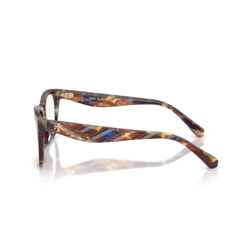 Óculos de Grau Tory Burch 0TY2175U 2092 52 Acetato Marrom mesclado com Azul e Verde