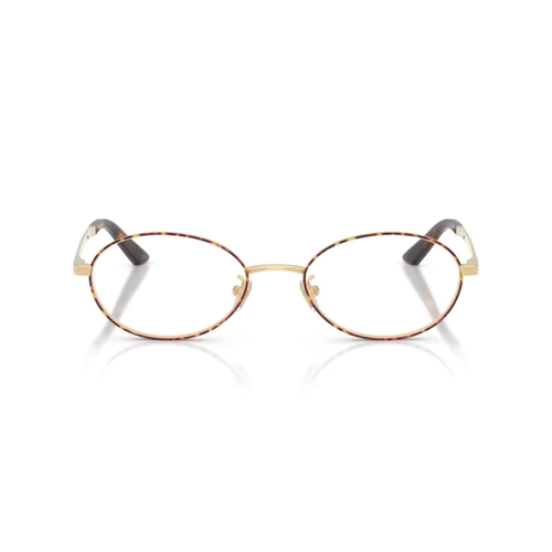 Óculos de Grau Versace 0VE1325D 1525 53 Metal Dourado e Marrom Mesclado