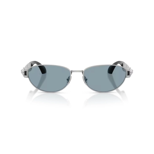 Óculos de Sol Versace 0VE2304 15267256 Metal Prateado com lentes na cor Azul