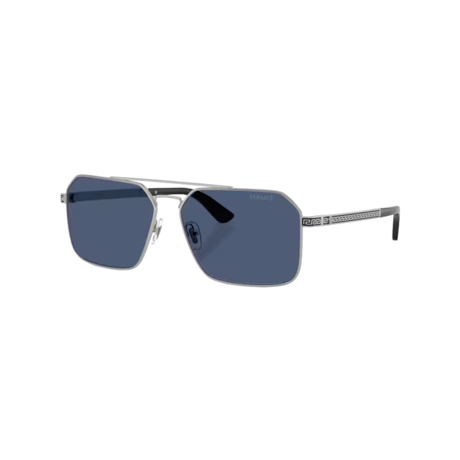 Óculos de Sol Versace 0VE2306 15268060 Metal Prateado com lentes na cor Azul 1