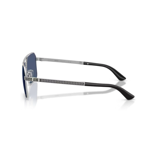 Óculos de Sol Versace 0VE2306 15268060 Metal Prateado com lentes na cor Azul 3