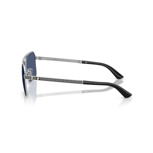 Óculos de Sol Versace 0VE2306 15268060 Metal Prateado com lentes na cor Azul