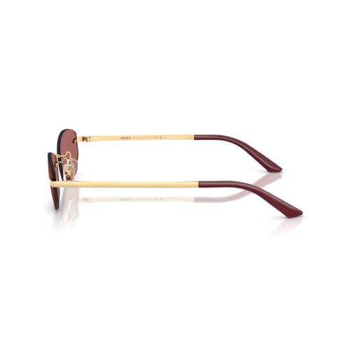 Óculos de Sol Versace 0VE2308D 15236954 Metal Dourado com lentes na cor Violeta