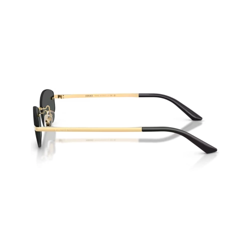 Óculos de Sol Versace 0VE2308D 15238754 Metal Dourado com lentes na cor Cinza Escuro