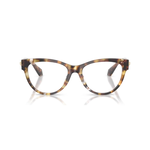 Óculos de Grau Versace 0VE3402U 5552 54 Acetato Marrom e Amarelo Mesclado