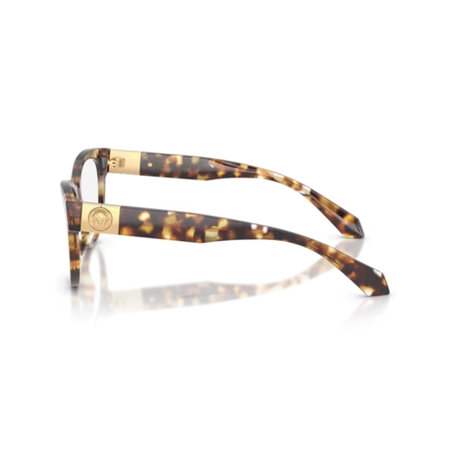 Óculos de Grau Versace 0VE3402U 5552 54 Acetato Marrom e Amarelo Mesclado