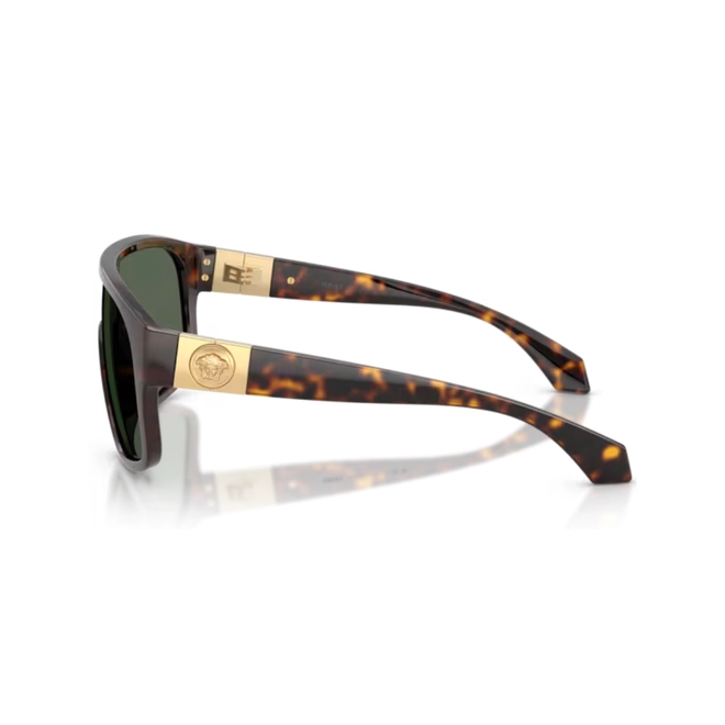 Óculos de Sol Versace 0VE4526U 108/7131 Acetato Marrom Mesclado com lentes na cor Verde Escuro 3