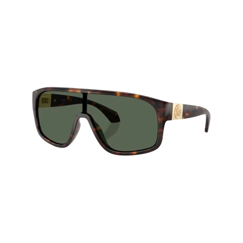 Óculos de Sol Versace 0VE4526U 108/7131 Acetato Marrom Mesclado com lentes na cor Verde Escuro
