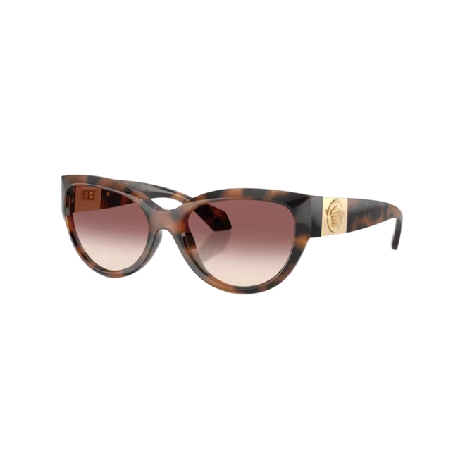 Óculos de Sol Versace 0VE4524U 52642056 Acetato Marrom Mesclado com lentes na cor Rosa Degradê 1