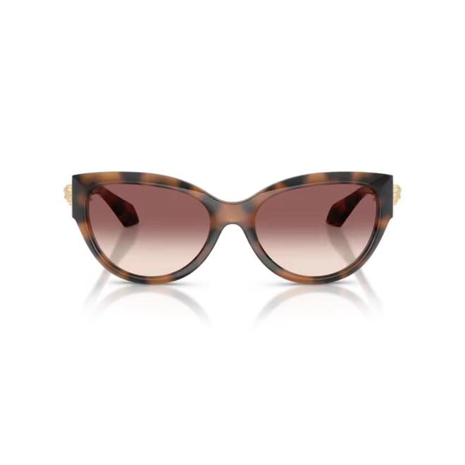 Óculos de Sol Versace 0VE4524U 52642056 Acetato Marrom Mesclado com lentes na cor Rosa Degradê 2