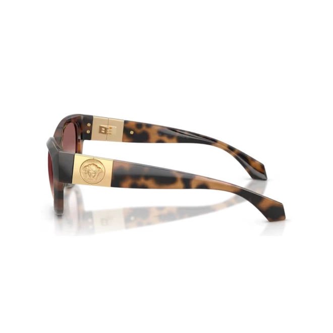 Óculos de Sol Versace 0VE4524U 52642056 Acetato Marrom Mesclado com lentes na cor Rosa Degradê 3