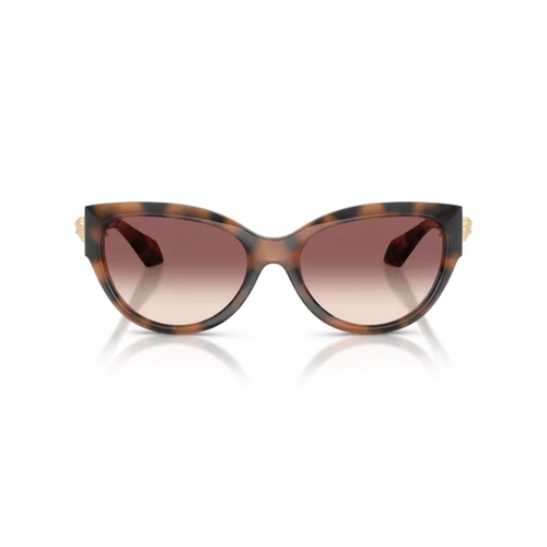 Óculos de Sol Versace 0VE4524U 52642056 Acetato Marrom Mesclado com lentes na cor Rosa Degradê