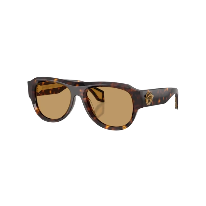 Óculos de Sol Versace 0VE4518U 108/7355 Acetato Marrom Mesclado com lentes na cor Marrom 1