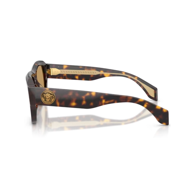 Óculos de Sol Versace 0VE4518U 108/7355 Acetato Marrom Mesclado com lentes na cor Marrom 3