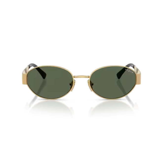 Óculos de Sol Vogue 0VO4362S 280/7154 Metal Dourado com lentes na cor Verde Escuro 2