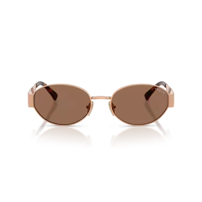 Óculos de Sol Vogue 0VO4362S 51527354 Metal Rose com lentes na cor Marrom Escuro 2