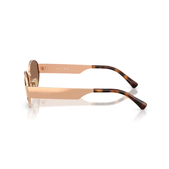 Óculos de Sol Vogue 0VO4362S 51527354 Metal Rose com lentes na cor Marrom Escuro 4