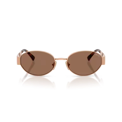 Óculos de Sol Vogue 0VO4362S 51527354 Metal Rose com lentes na cor Marrom Escuro