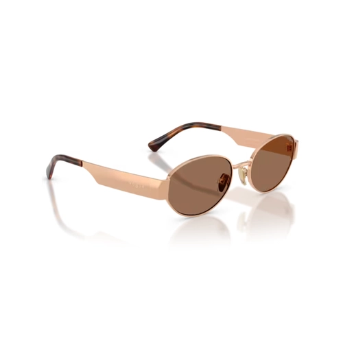 Óculos de Sol Vogue 0VO4362S 51527354 Metal Rose com lentes na cor Marrom Escuro