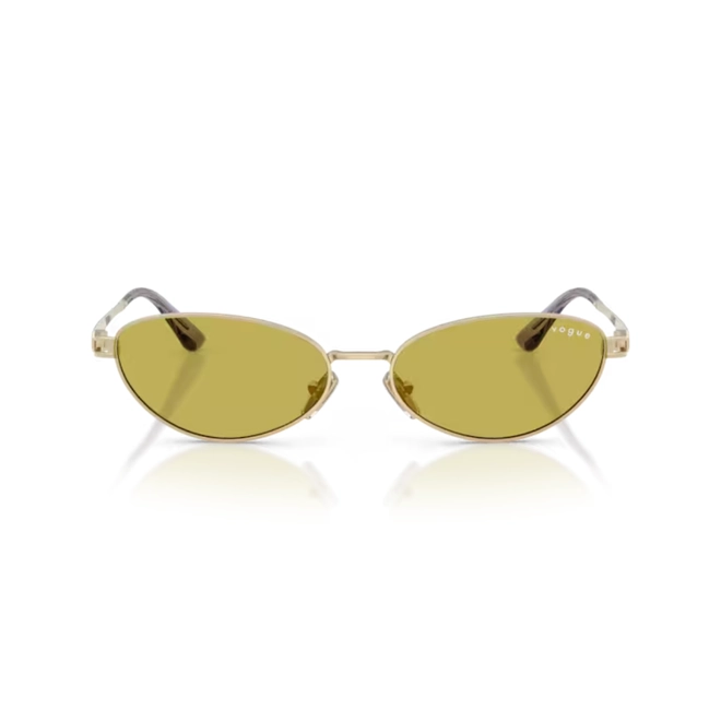 Óculos de Sol Vogue 0VO4369S 848/8256 Metal Dourado com lentes na cor Verde Oliva 2