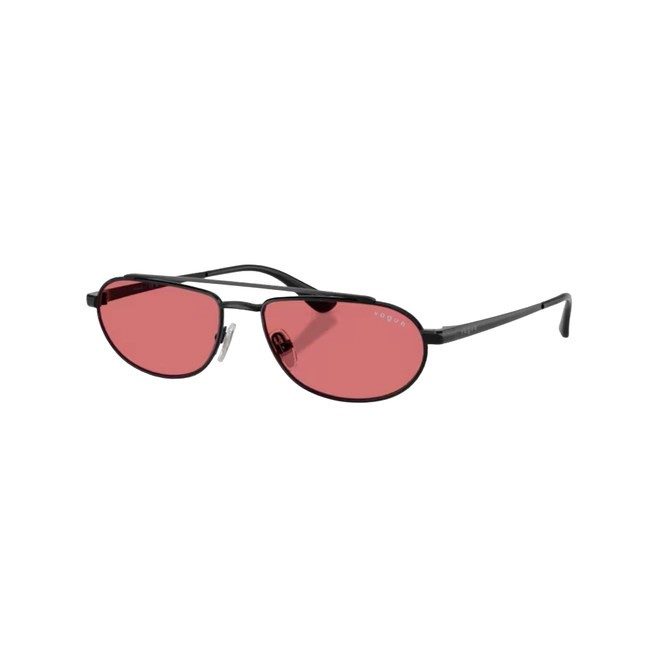 Óculos de Sol Vogue 0VO4371S 352/7556 Metal Preto com lentes na cor Vermelho 1