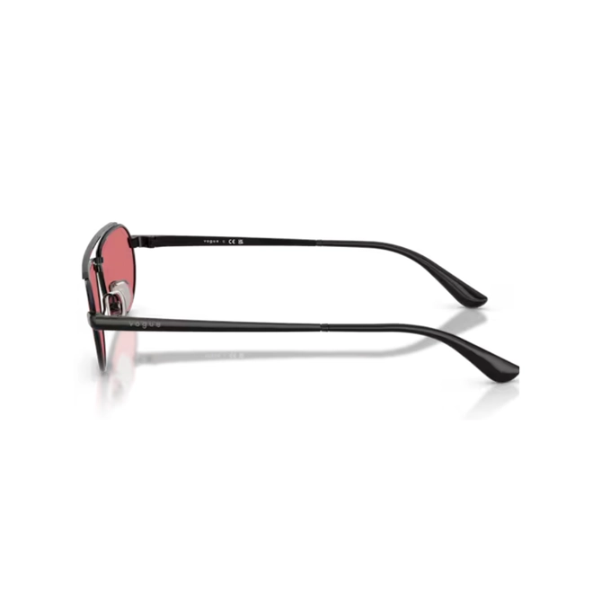 Óculos de Sol Vogue 0VO4371S 352/7556 Metal Preto com lentes na cor Vermelho 4