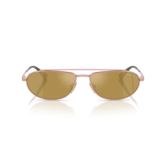 Óculos de Sol Vogue 0VO4371S 52167I56 Metal Rosa Metálico com lentes na cor Marrom Espelhado 2