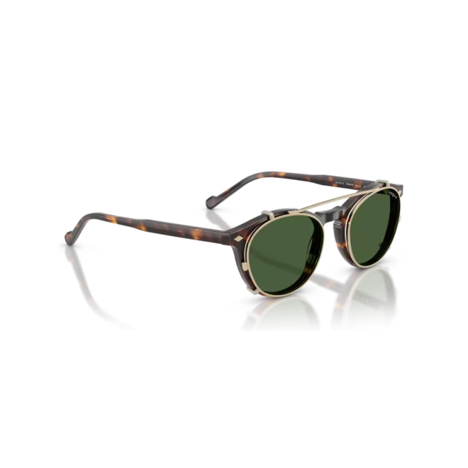 Óculos de Grau Vogue 0VO5751S W6561W49 Acetato Marrom Mesclado com Clip-On na cor Verde Escuro 4
